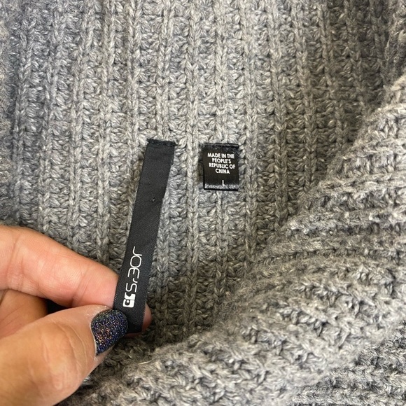 Joe's Jeans L Sweater Gray Cable Knit full Zip - Picture 3 of 7